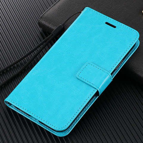 Funda de Cuero Cartera con Soporte Carcasa L01 para Oppo Reno2 Z Cian