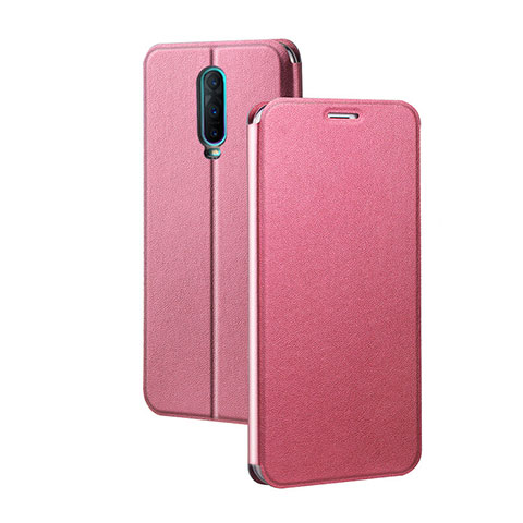 Funda de Cuero Cartera con Soporte Carcasa L01 para Oppo RX17 Pro Rojo