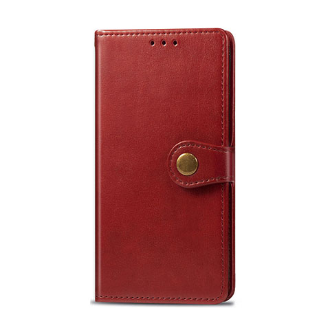 Funda de Cuero Cartera con Soporte Carcasa L01 para Realme 5s Rojo