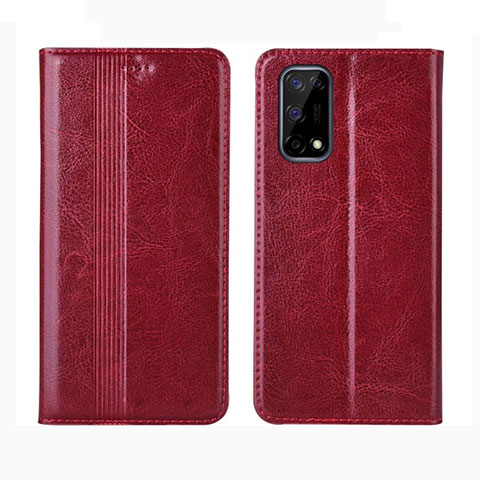 Funda de Cuero Cartera con Soporte Carcasa L01 para Realme Narzo 30 Pro 5G Rojo