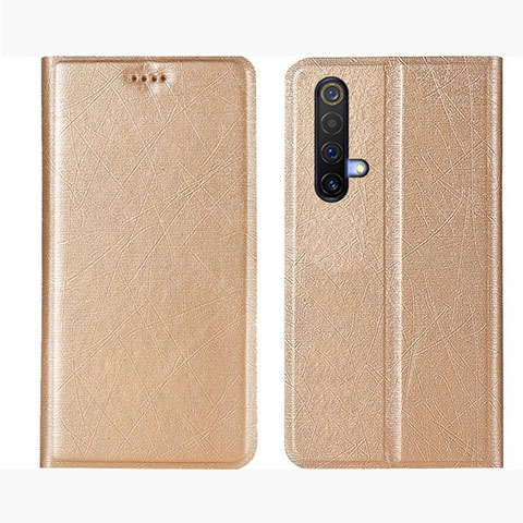 Funda de Cuero Cartera con Soporte Carcasa L01 para Realme X50 5G Oro