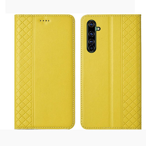 Funda de Cuero Cartera con Soporte Carcasa L01 para Realme X50 Pro 5G Amarillo