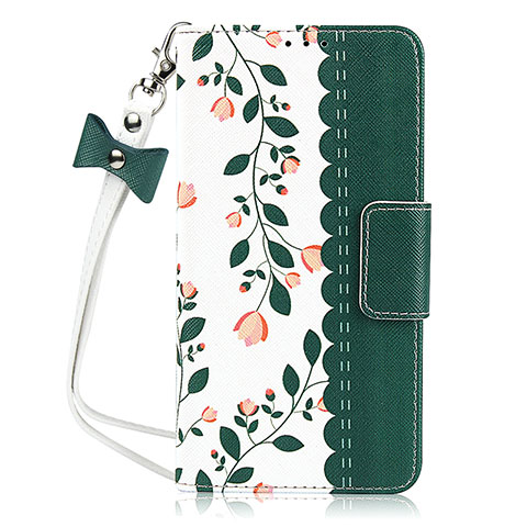 Funda de Cuero Cartera con Soporte Carcasa L01 para Samsung Galaxy A20s Verde