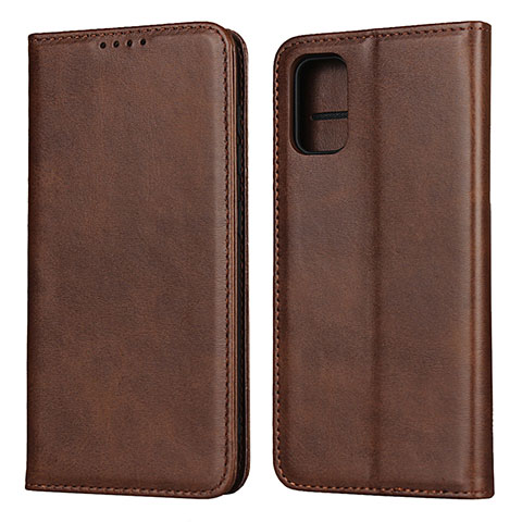 Funda de Cuero Cartera con Soporte Carcasa L01 para Samsung Galaxy A41 Marron