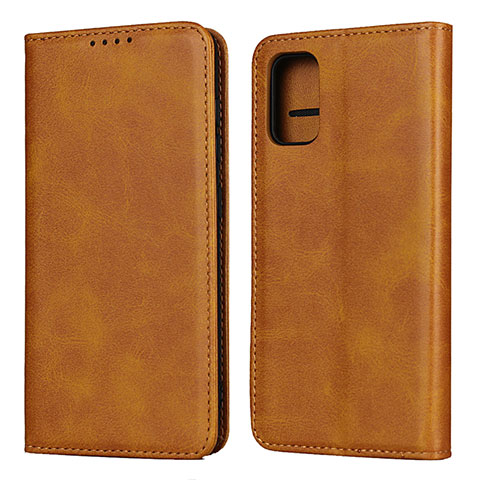 Funda de Cuero Cartera con Soporte Carcasa L01 para Samsung Galaxy A41 Naranja