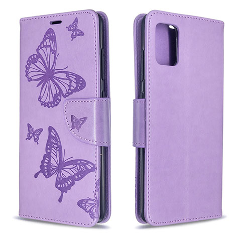 Funda de Cuero Cartera con Soporte Carcasa L01 para Samsung Galaxy A51 5G Morado