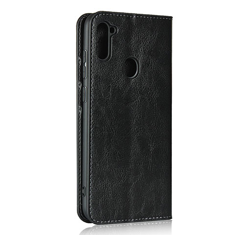 Funda de Cuero Cartera con Soporte Carcasa L01 para Samsung Galaxy M11 Negro