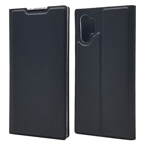 Funda de Cuero Cartera con Soporte Carcasa L01 para Samsung Galaxy Note 10 Plus 5G Negro