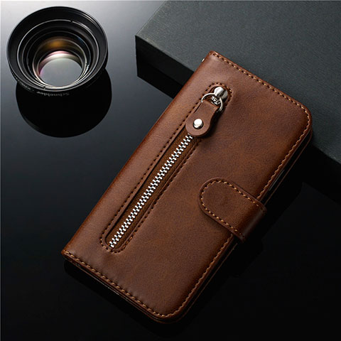 Funda de Cuero Cartera con Soporte Carcasa L01 para Samsung Galaxy S20 5G Marron