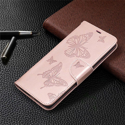 Funda de Cuero Cartera con Soporte Carcasa L01 para Samsung Galaxy S20 Lite 5G Oro Rosa