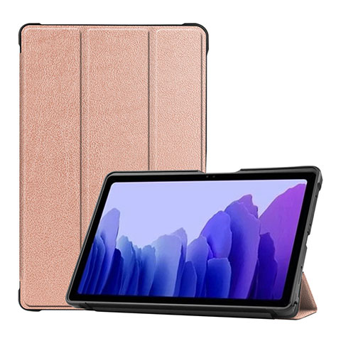 Funda de Cuero Cartera con Soporte Carcasa L01 para Samsung Galaxy Tab A7 Wi-Fi 10.4 SM-T500 Oro Rosa