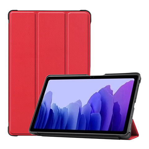 Funda de Cuero Cartera con Soporte Carcasa L01 para Samsung Galaxy Tab A7 Wi-Fi 10.4 SM-T500 Rojo