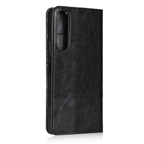 Funda de Cuero Cartera con Soporte Carcasa L01 para Sony Xperia 1 II Negro