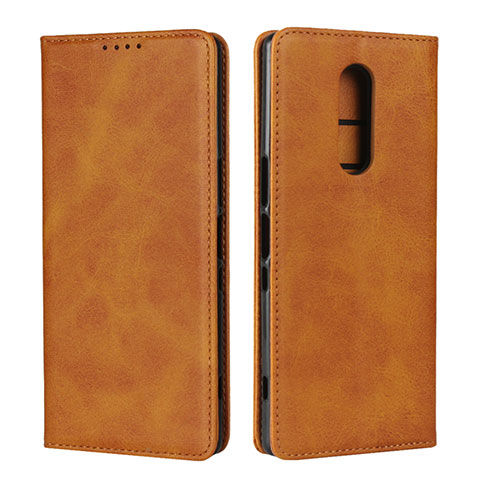 Funda de Cuero Cartera con Soporte Carcasa L01 para Sony Xperia 1 Naranja