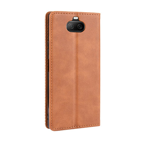 Funda de Cuero Cartera con Soporte Carcasa L01 para Sony Xperia 8 Lite Naranja