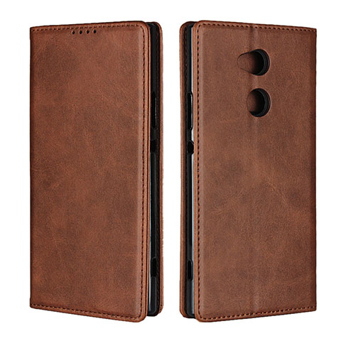 Funda de Cuero Cartera con Soporte Carcasa L01 para Sony Xperia XA2 Ultra Marron