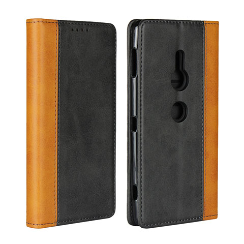 Funda de Cuero Cartera con Soporte Carcasa L01 para Sony Xperia XZ2 Negro