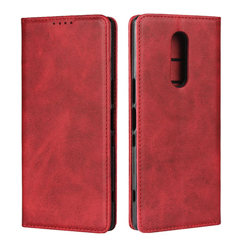 Funda de Cuero Cartera con Soporte Carcasa L01 para Sony Xperia XZ4 Rojo