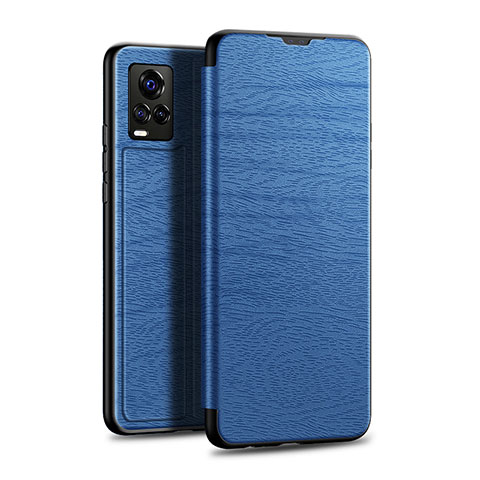 Funda de Cuero Cartera con Soporte Carcasa L01 para Vivo V20 Pro 5G Azul