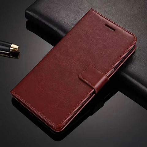 Funda de Cuero Cartera con Soporte Carcasa L01 para Vivo X50 Lite Marron