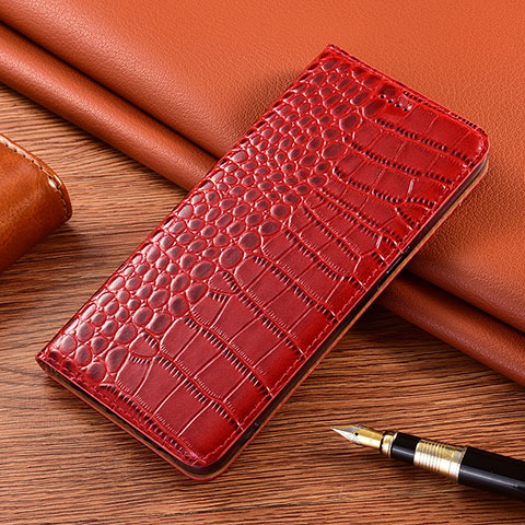 Funda de Cuero Cartera con Soporte Carcasa L01 para Vivo X50e 5G Rojo