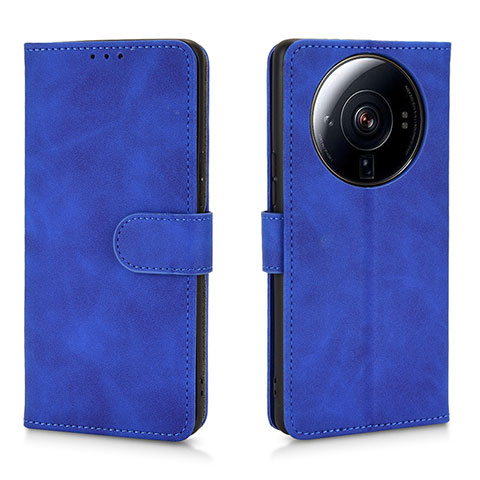 Funda de Cuero Cartera con Soporte Carcasa L01 para Xiaomi Mi 12S Ultra 5G Azul