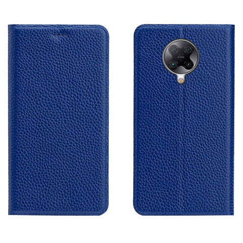 Funda de Cuero Cartera con Soporte Carcasa L01 para Xiaomi Poco F2 Pro Azul