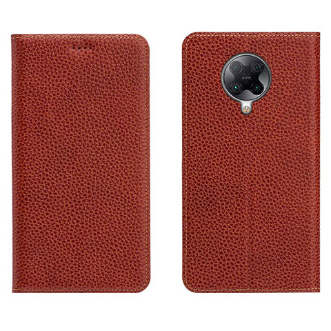 Funda de Cuero Cartera con Soporte Carcasa L01 para Xiaomi Poco F2 Pro Marron