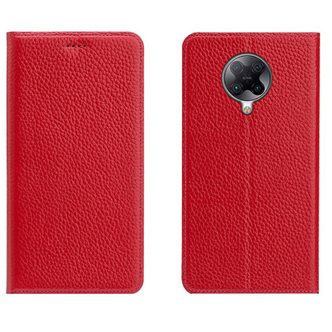 Funda de Cuero Cartera con Soporte Carcasa L01 para Xiaomi Redmi K30 Pro 5G Rojo