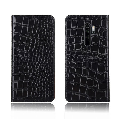 Funda de Cuero Cartera con Soporte Carcasa L01 para Xiaomi Redmi Note 8 Pro Negro