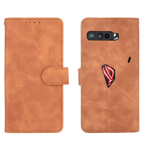 Funda de Cuero Cartera con Soporte Carcasa L01Z para Asus ROG Phone 3 Marron