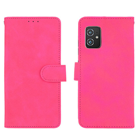 Funda de Cuero Cartera con Soporte Carcasa L01Z para Asus ZenFone 8 Mini Rosa Roja