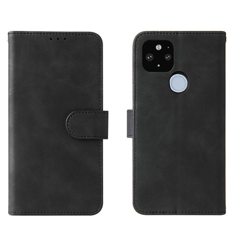 Funda de Cuero Cartera con Soporte Carcasa L01Z para Google Pixel 5a 5G Negro