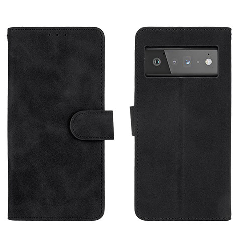 Funda de Cuero Cartera con Soporte Carcasa L01Z para Google Pixel 6 Pro 5G Negro