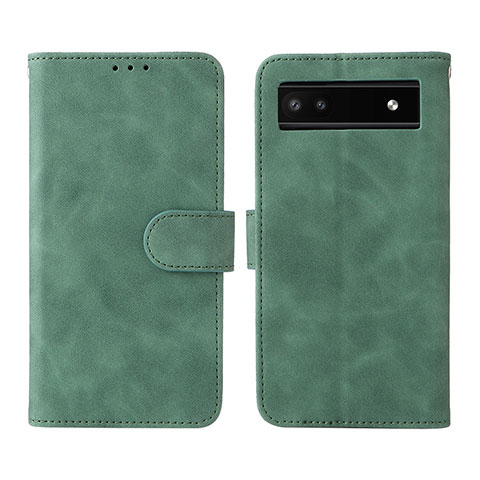 Funda de Cuero Cartera con Soporte Carcasa L01Z para Google Pixel 6a 5G Verde