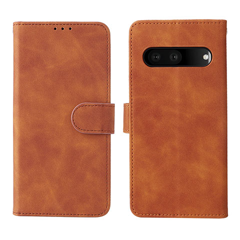 Funda de Cuero Cartera con Soporte Carcasa L01Z para Google Pixel 7 5G Marron