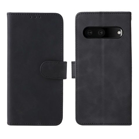 Funda de Cuero Cartera con Soporte Carcasa L01Z para Google Pixel 7 5G Negro