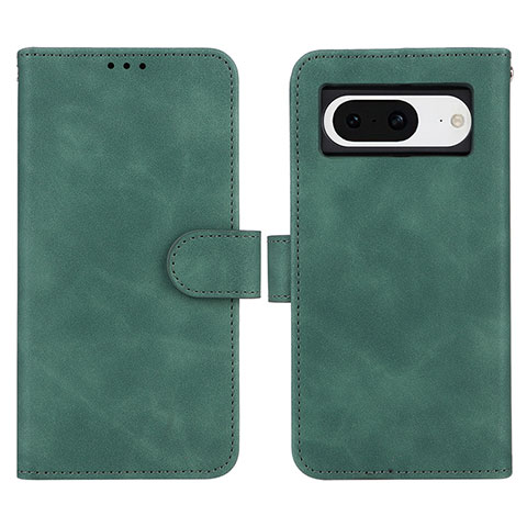 Funda de Cuero Cartera con Soporte Carcasa L01Z para Google Pixel 8 5G Verde