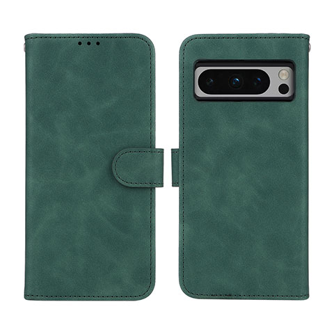 Funda de Cuero Cartera con Soporte Carcasa L01Z para Google Pixel 8 Pro 5G Verde