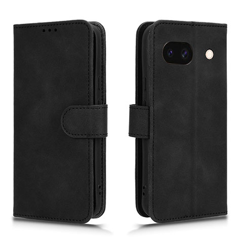 Funda de Cuero Cartera con Soporte Carcasa L01Z para Google Pixel 8a 5G Negro