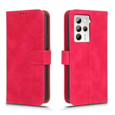 Funda de Cuero Cartera con Soporte Carcasa L01Z para HTC U23 5G Rosa Roja