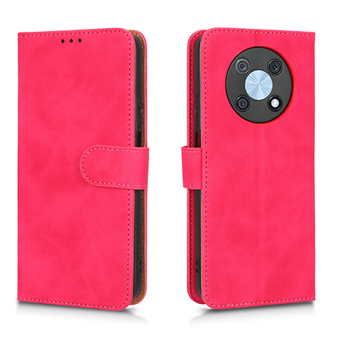 Funda de Cuero Cartera con Soporte Carcasa L01Z para Huawei Enjoy 50 Pro Rosa Roja