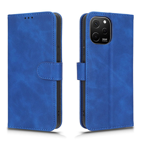 Funda de Cuero Cartera con Soporte Carcasa L01Z para Huawei Enjoy 50z Azul