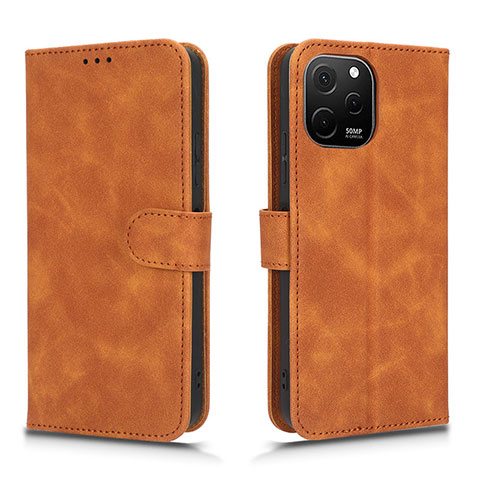 Funda de Cuero Cartera con Soporte Carcasa L01Z para Huawei Enjoy 50z Marron