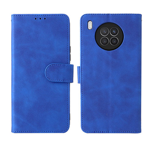 Funda de Cuero Cartera con Soporte Carcasa L01Z para Huawei Honor 50 Lite Azul