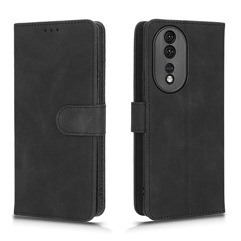 Funda de Cuero Cartera con Soporte Carcasa L01Z para Huawei Honor 80 5G Negro