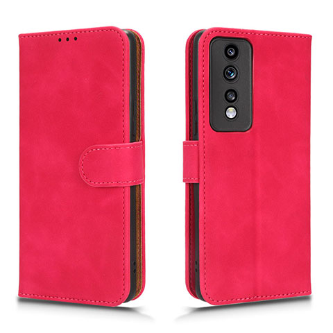 Funda de Cuero Cartera con Soporte Carcasa L01Z para Huawei Honor 80 GT 5G Rosa Roja