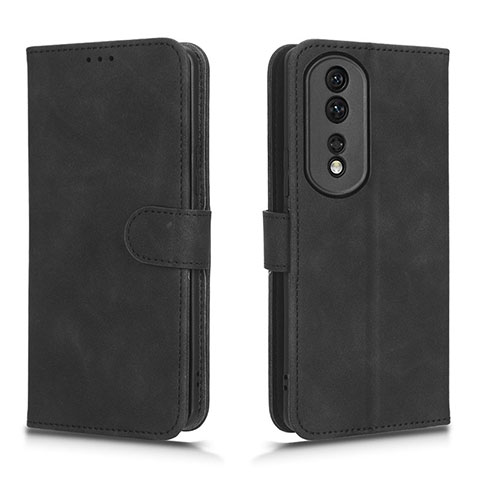 Funda de Cuero Cartera con Soporte Carcasa L01Z para Huawei Honor 80 Pro 5G Negro