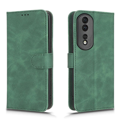 Funda de Cuero Cartera con Soporte Carcasa L01Z para Huawei Honor 80 Pro 5G Verde