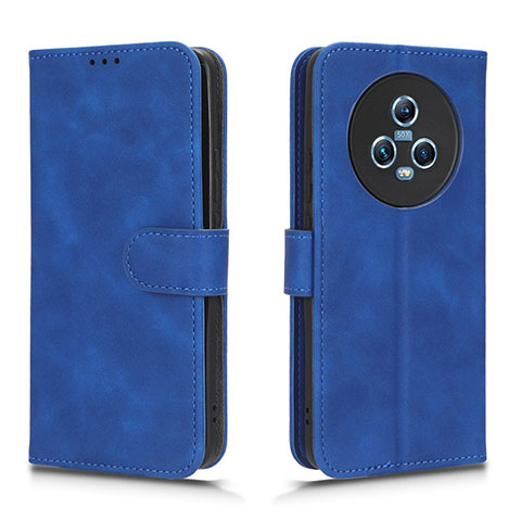 Funda de Cuero Cartera con Soporte Carcasa L01Z para Huawei Honor Magic5 5G Azul